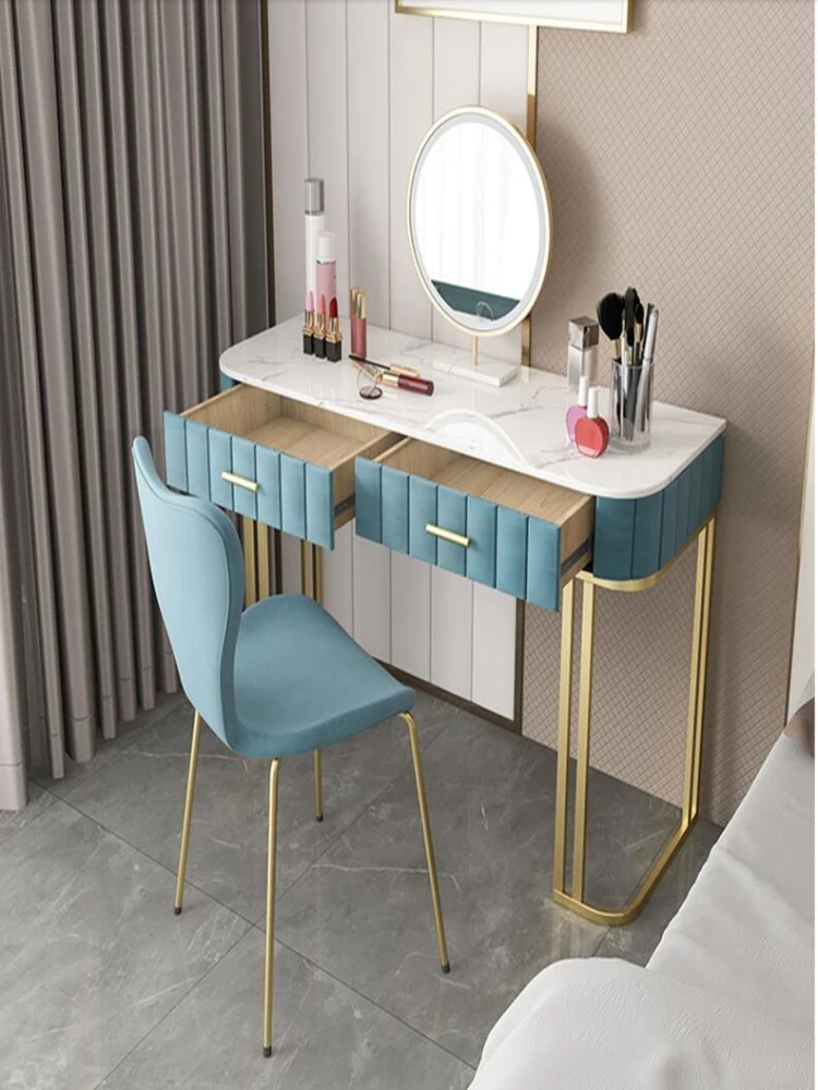 Light luxury European style dressing table bedroom modern minimalist high end net red ins style dressing table Nordic storage al