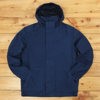 

Hooded jacket 100% cotton casual men Spring Autumn washed cotton big yard plus size male streetwear windbreaker jacket coat