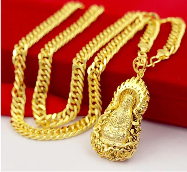 Classic 24k Gold Necklace For Men Gold 
