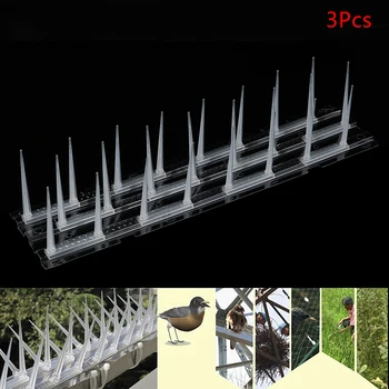 

3 Pcs Plastic Bird Pigeon Spikes Anti Bird Pigeon Spike Scare Pest Control Garden