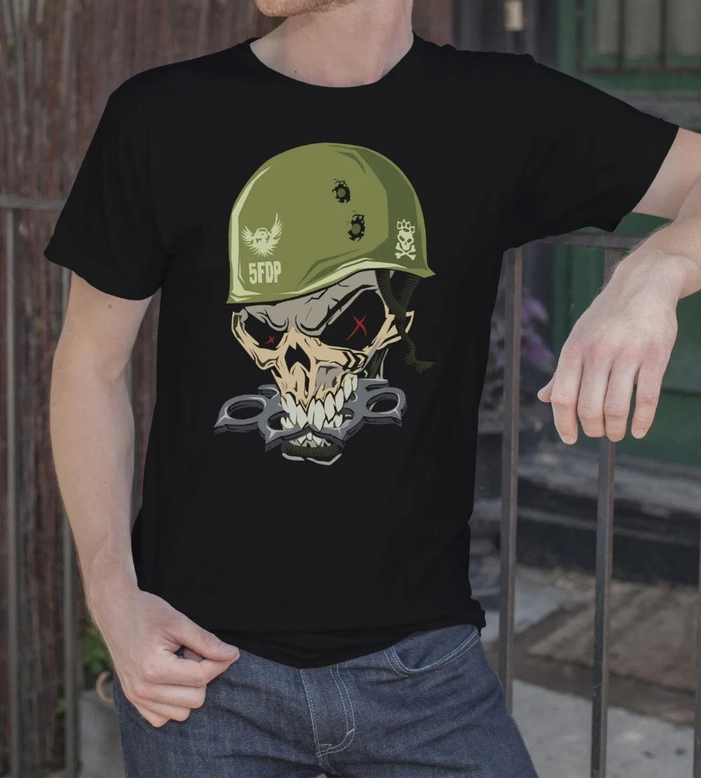 Новинка 2019 Мужская черная футболка с принтом пять пальцев и надписью Death Punch