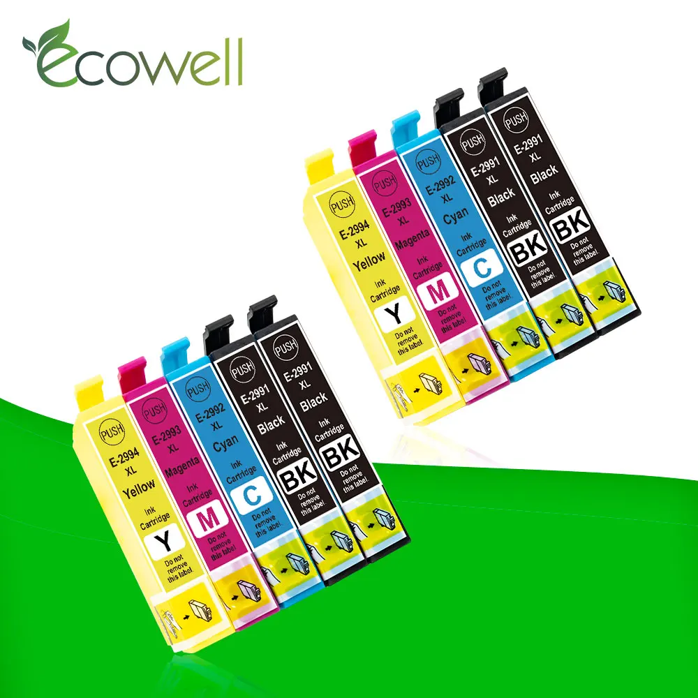 Ecowell 10 шт. 29XL картридж совместимый для Epson T2991 T2994 T 2991 29 XL чернильный XP 235 332 335 435 255 247