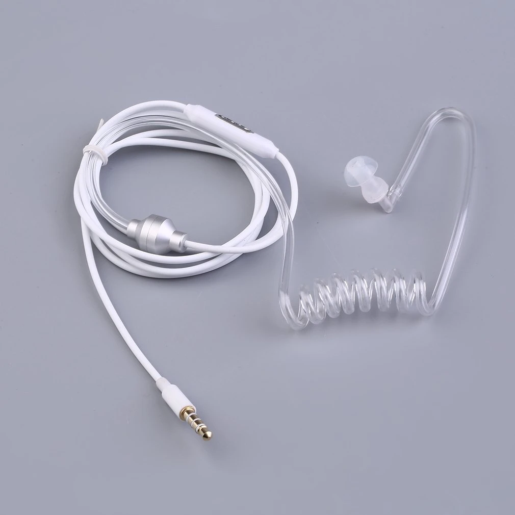 New Single Stereo Secret Service Air Tube Earphone 3.5mm Anti Radiation Mobile Phone Headsets
