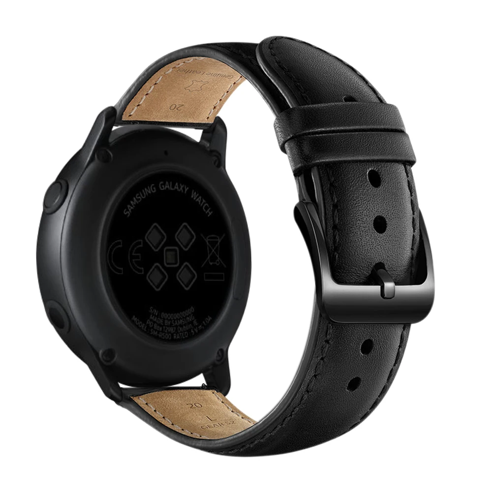 UEBN 20 мм кожаный ремешок для samsung galaxy active 2 сменный ремешок для samsung gear S2 Sport Amazfit bip умные Ремешки для наручных часов