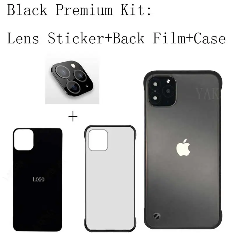 Black-Premium-Kit Для iPhone X XS MAX XR секундная смена 11 PRO для Apple iPhone 11Pro MAX наклейка на рассеиватель Модифицированная крышка камеры титановый сплав 10 - Цвет: Black-Premium-Kit