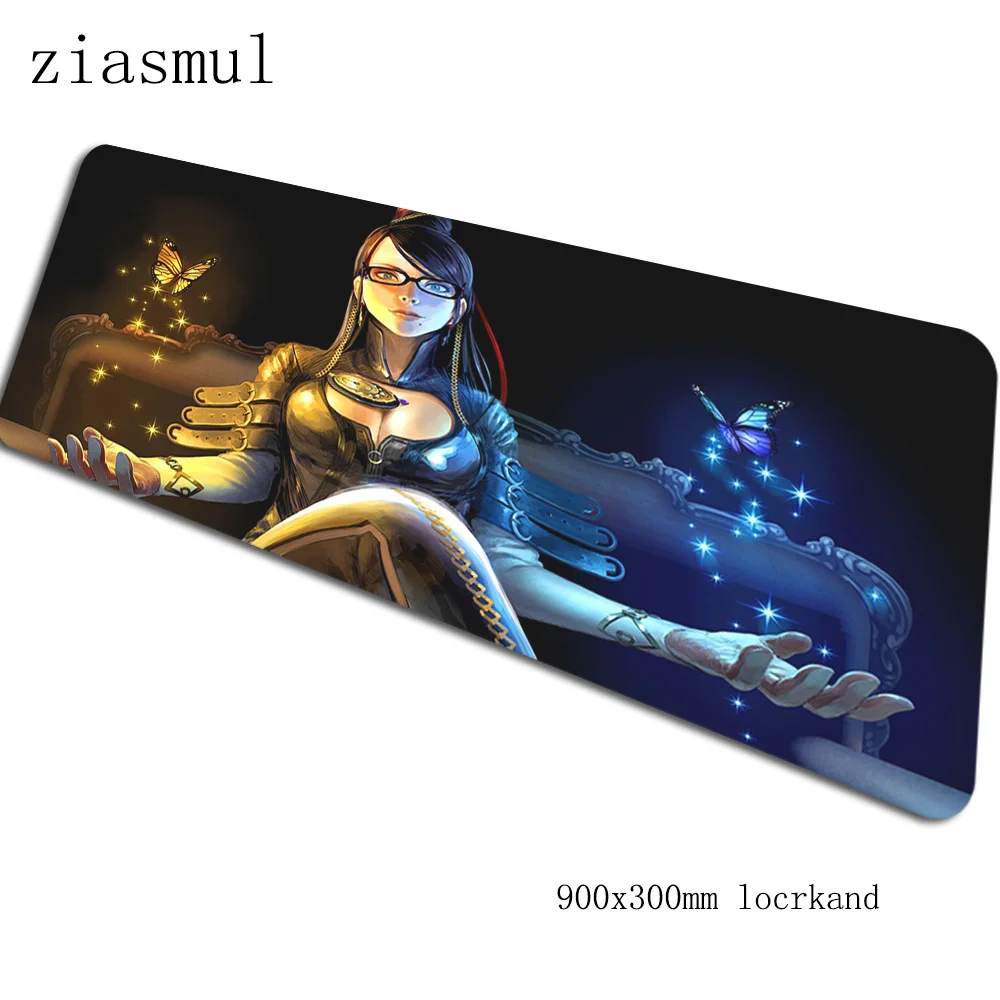 Bayonetta коврик для мыши геймер восхитительный 90x30 см notbook коврик для мыши игровой коврик для мыши Большой Прохладный коврик для мыши стол для компьютера padmouse коврики - Цвет: Size 900x300x2mm