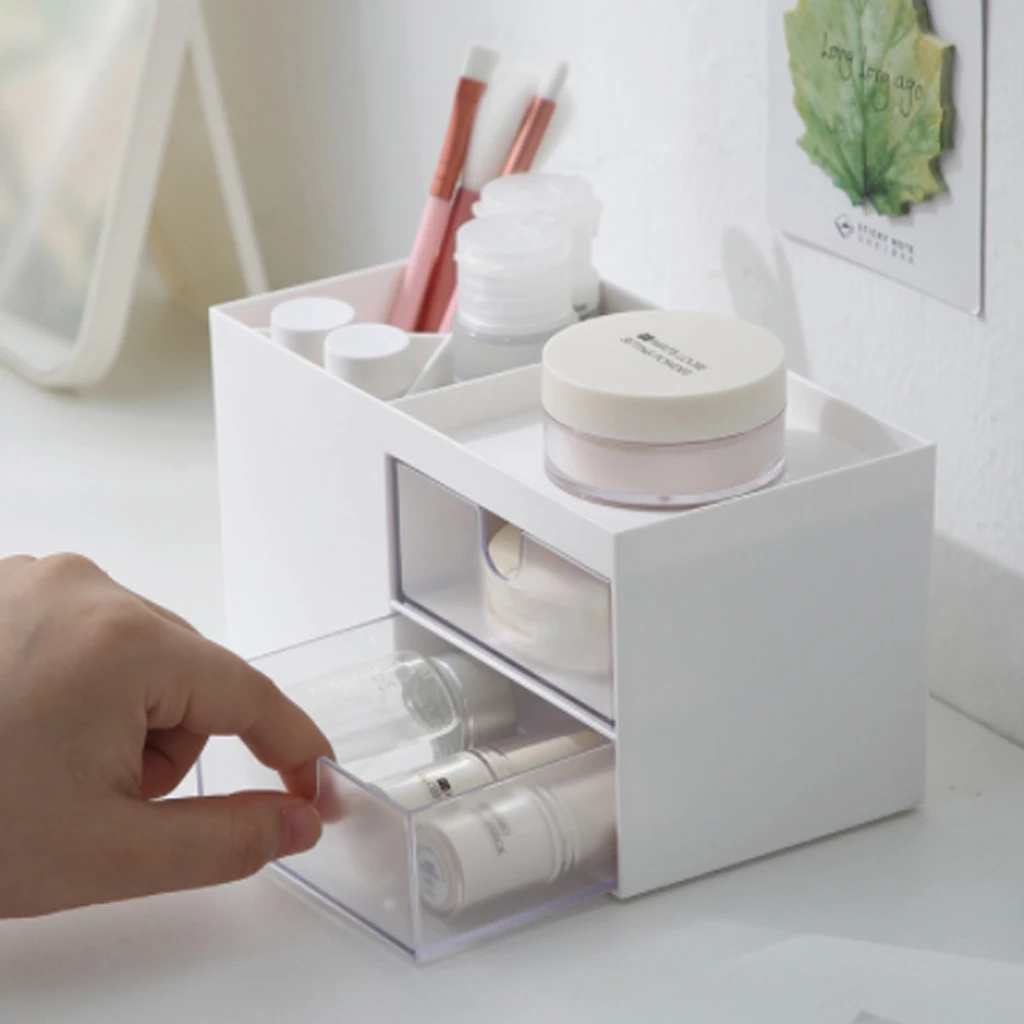 

Desktop Drawer Plastic Organizer Makeup Organizer Storage Box For Cosmetic Stationery Office Desktop Storage Casket Jewelry Box