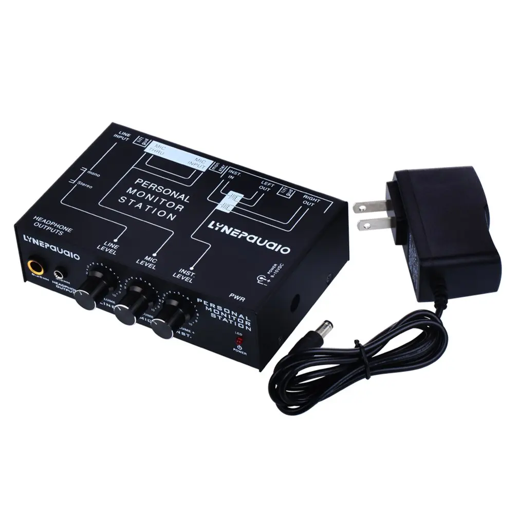 

Professional Three-Channel Stereo Microphone Mixer Balanced Signal Output With Headphone Monitor Volume Adjuster