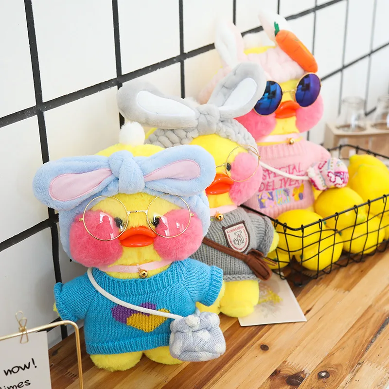 Doll Accessories for 30cm LaLafanfan Cafe Duck Dog Plush Doll Clothes Headband Bag Glasses Outfit for 20-30cm Plush Toy