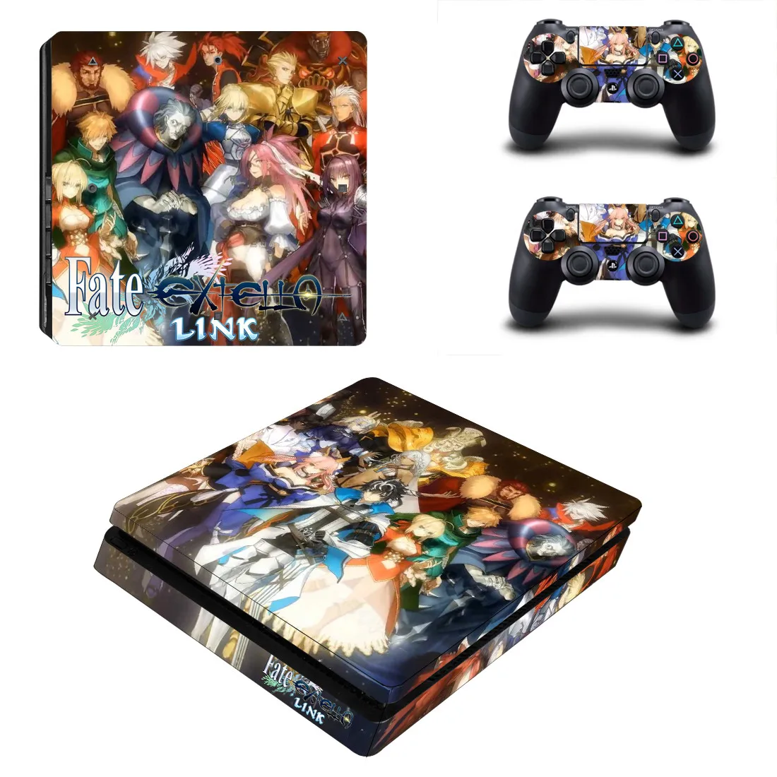 PS4 тонкие наклейки Fate Extella Link Play station 4 тонкие кожаные Стикеры для playstation 4 Slim консоль и контроллер