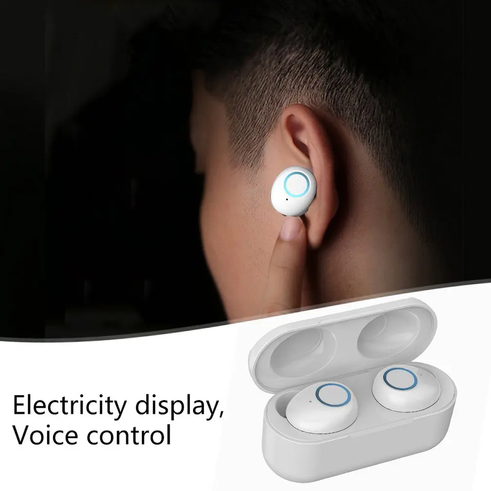 Capsule Wireless Earbuds Waterproof Earphones Deep Bass Earphone Stereo Sound Headset Sport Earphone