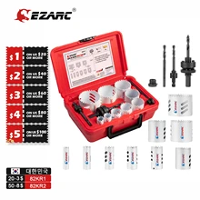 EZARC 13Pcs Bi-Metal Hole Saw Kit,Cobalt Drill Hole Cutter with Mandrels for Metal Sheet,Wood,Drywall,Plastic Plate,Plasterboard