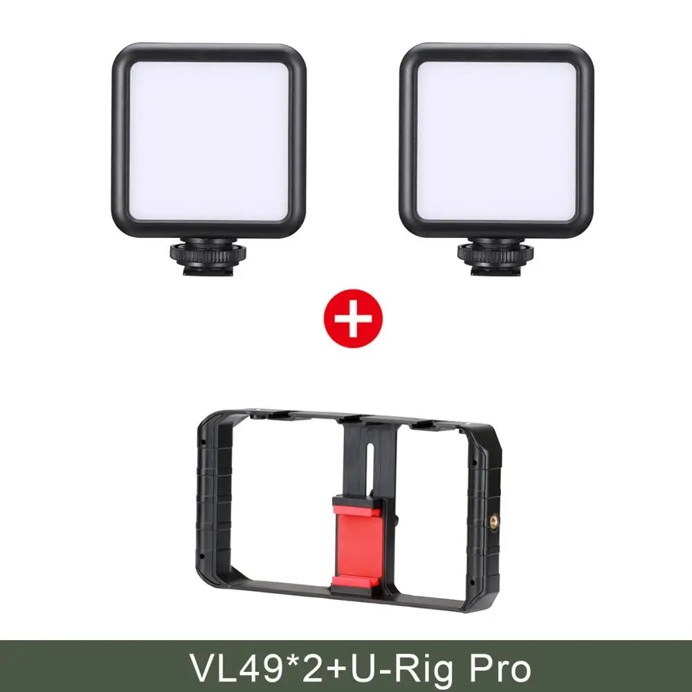 Update Version LED Ulanzi U-Rig Pro смартфон видео Риг w 3 башмак крепления для съемки фильмов Чехол ручной телефон видео стабилизатор Ручка штатив крепление стенд - Цвет: Update Version LED