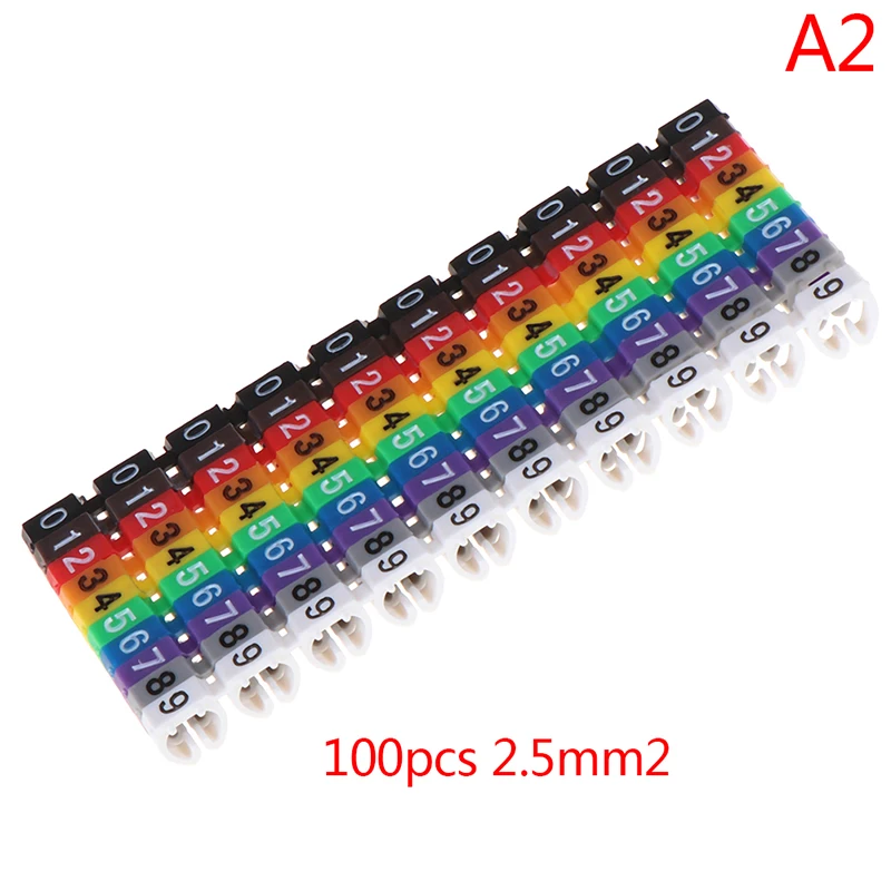 2.5mm 150 шт. c-типа Кабельные маркеры цветные маркеры номер бирка этикетка для 2-3 мм провода - Цвет: 2.5mm