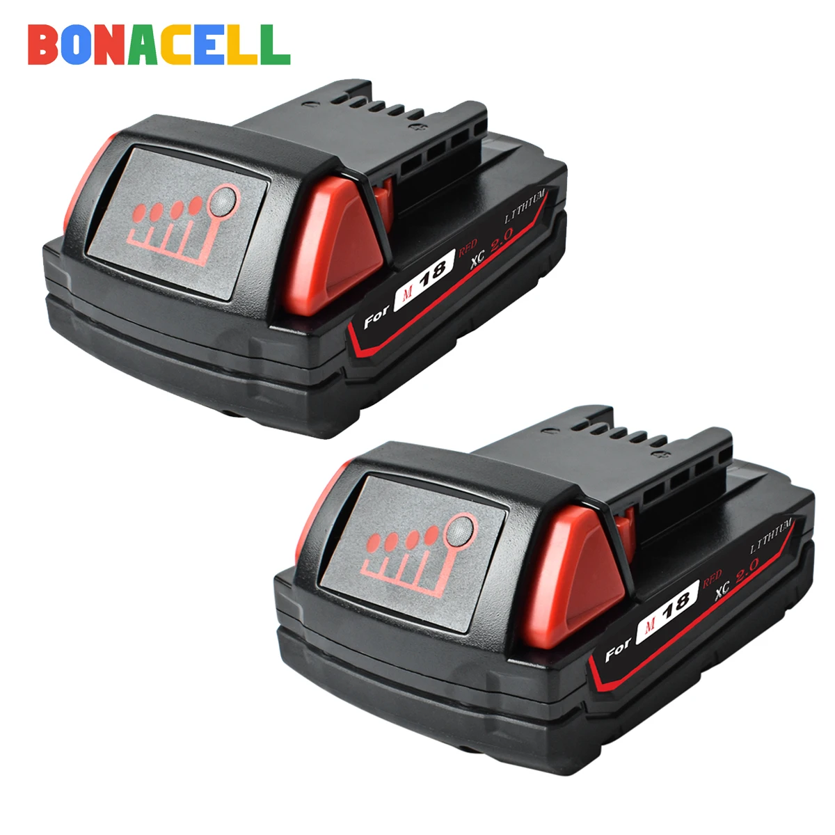 

Bonacell For Milwaukee 2000mAh 18V M18 Power Tools Li-ion Battery Replacement 48-11-1840 48-11-1815 48-11-1850 48-11-1811