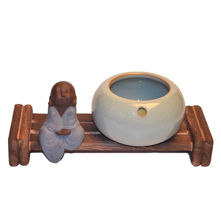 Прямая, новая многофункциональная пепельница, керамическая, креативная, модная, ветрозащитная, для гостиной, офиса, индивидуальность, тренд, дзен, маленький монах