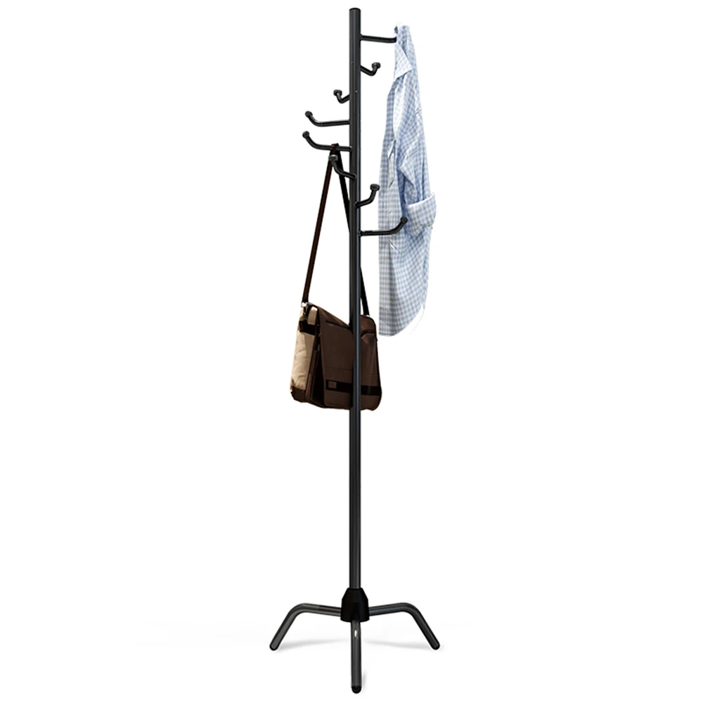 

Coat Rack Clothes Tree Coatrack Hat Hanger Hallstand Clothes Hat Tree Rack Free Standing with L-Shaped Hooks Tripod Base