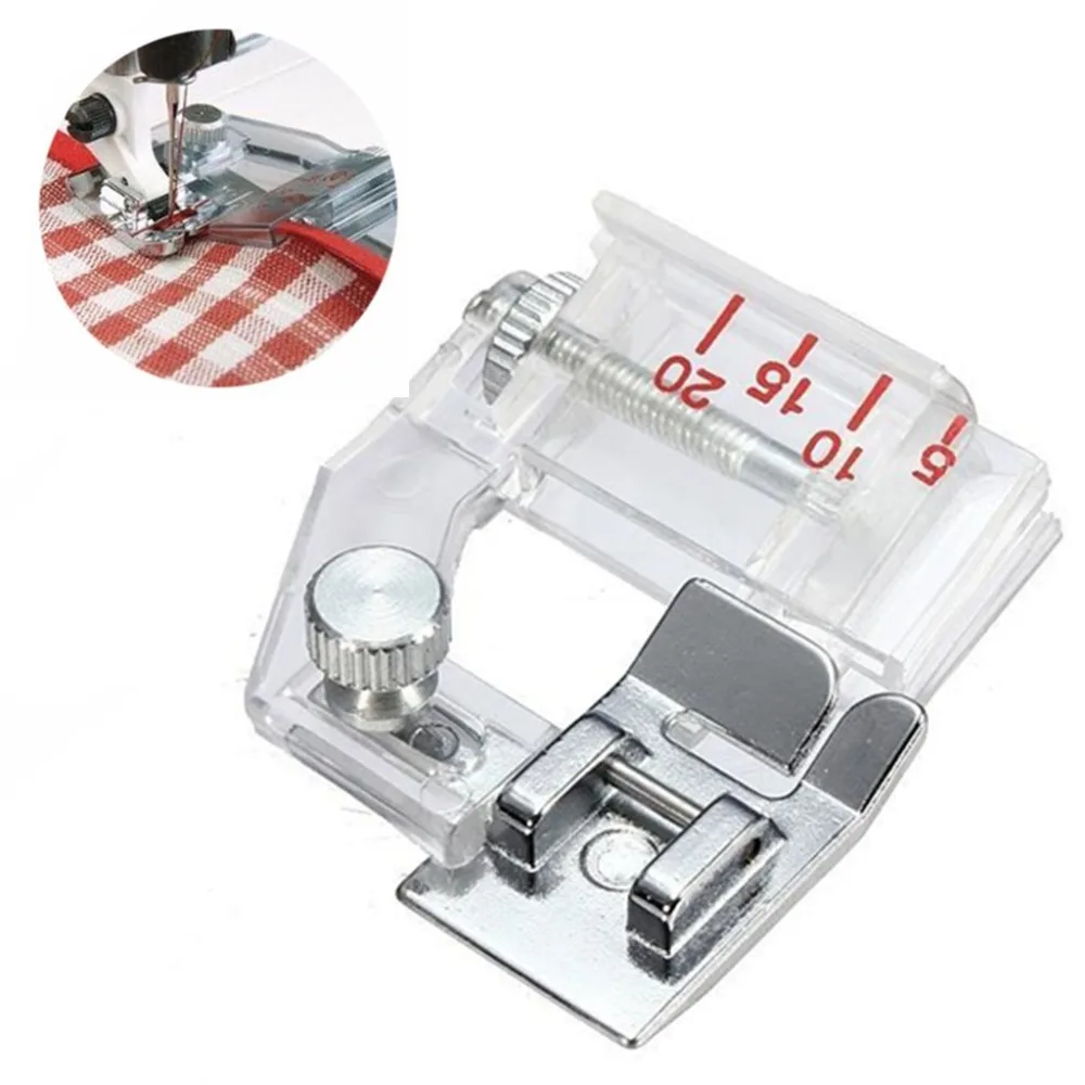 Sewing machine foot adjustable bias tape binding snap on presser foot 6290 for Brother and low shank sewing machine
