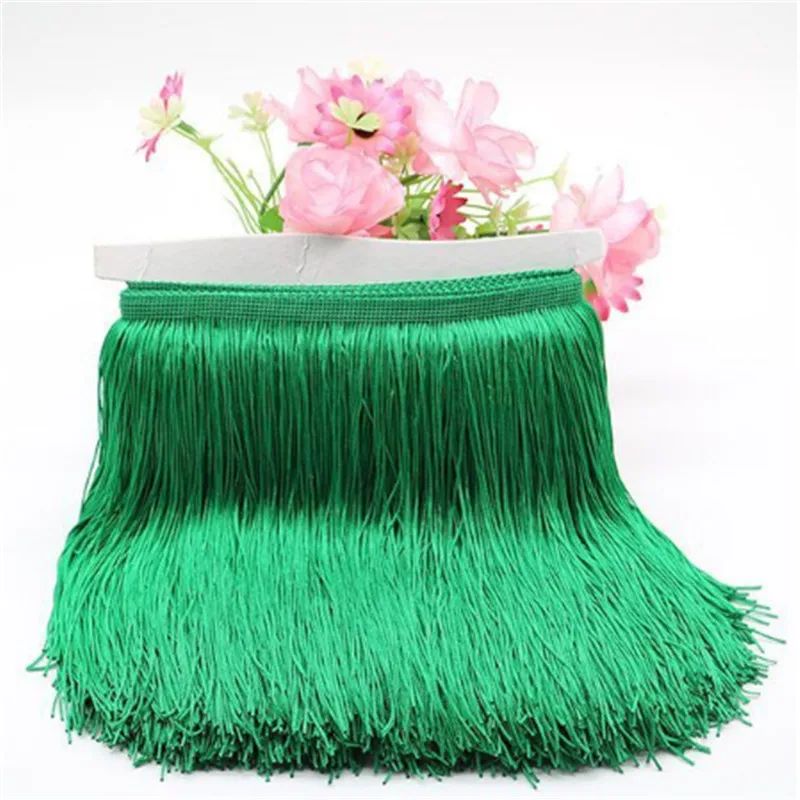 Description Picture 6 of item30cm Long Fringe Lace Tassel Polyester Lace Trim Ribbon Latin dance skirt curtain fringes for sewing DIY Accessories SAD01