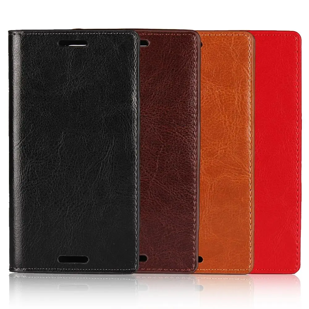 SailorTech Чехол кошелек из натуральной кожи для телефона с подставкой Xperia XZ1 Compact/XZ2