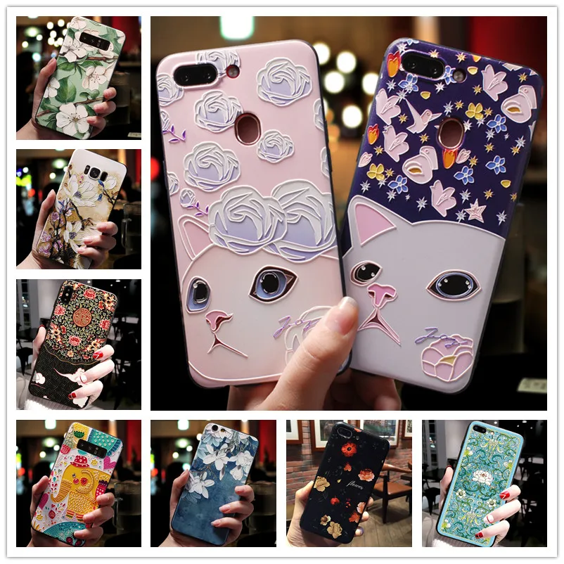 

For oppo r11s plus Case 3D Flower Emboss Silicone Phone Cases For OPPO R11 Plus R11S Cover Soft Coque for OPPO R7 R7S Fundas