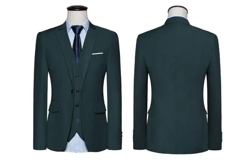 PViviYong бренд, высококачественный мужской костюм, свадебные вечерние костюмы для интервью, костюм из трех предметов(пиджак+ жилет+ брюки) 522
