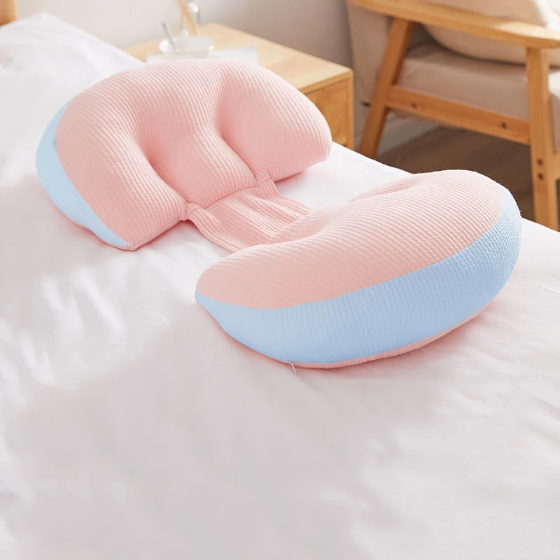 Simple Solid Color Pregnancy Back Waist Support Cushion U-Shaped Maternity Side Sleeping Pillows Baby Breastfeeding Soft Pillows