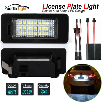 

2PCS LED Strong light Car Number License Plate Lamps Error Free For Audi A3 4 5 6 7 TT Roadster Q3 5 7 Porsche Panamera 970