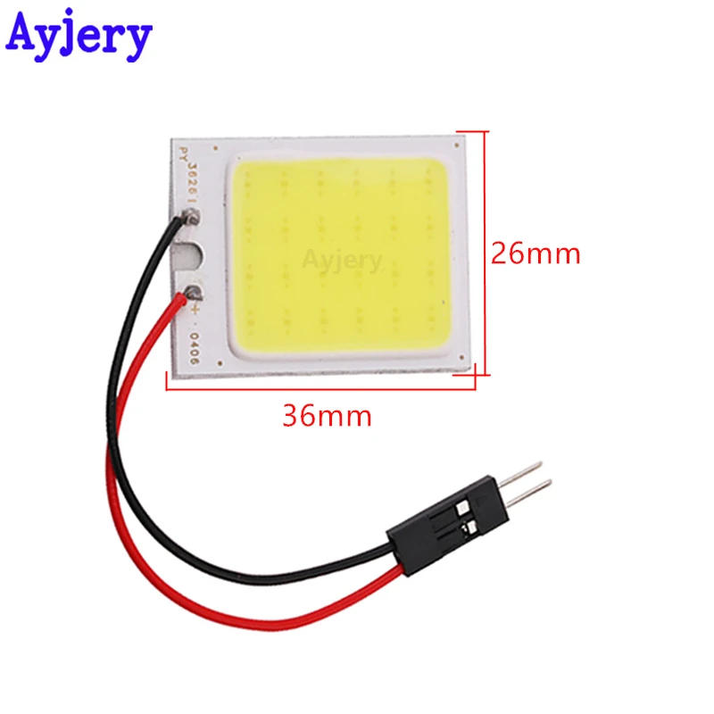 Ayjery 400 шт. COB 24 SMD панель W5W T10 Led BA9S Festoon C5W купольный Свет Интерьер Свет белая лампа для чтения Внутреннее освещение автомобиля
