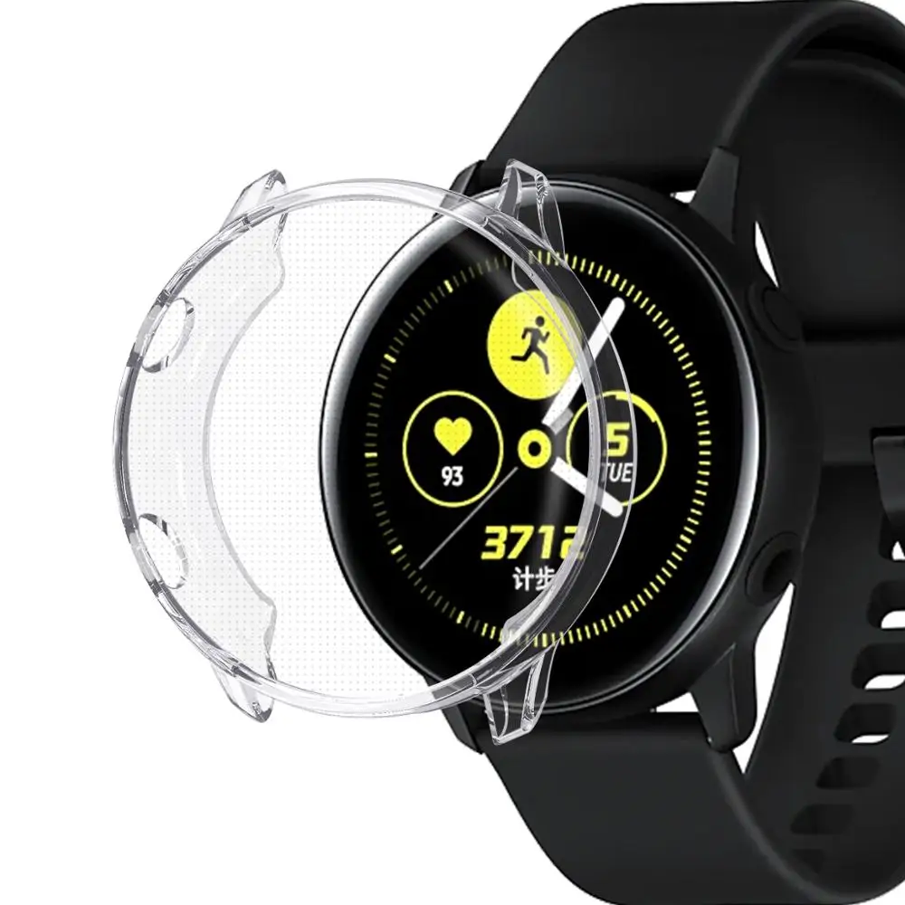 Защитный чехол для samsung galaxy watch active, мягкий силиконовый чехол, ультра-тонкая защитная рамка для galaxy Active, защита