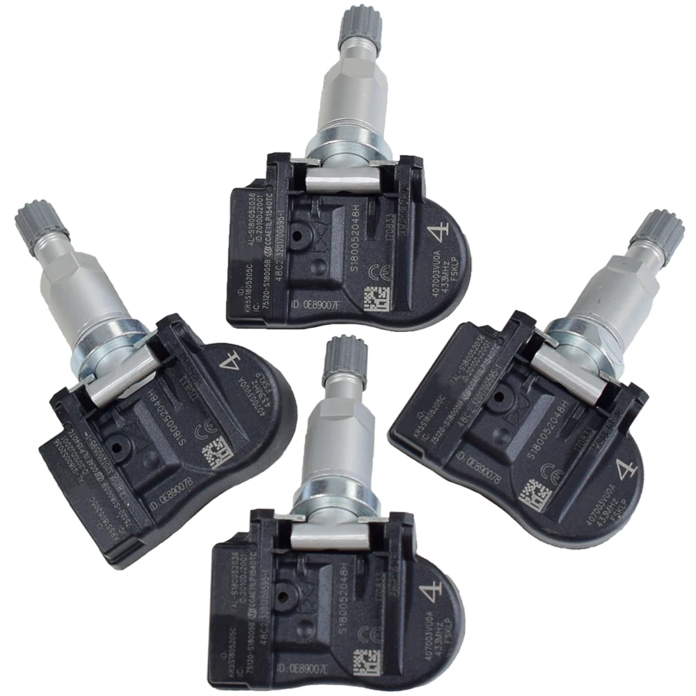 4 шт. 40700-3VU0A 407003VU0A TPMS Датчик давления в шинах, система датчика 433 МГц для Vauxhall Nissan Rogue Tiida Renault