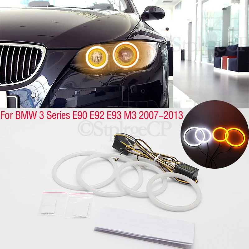 

SMD cotton light LED angel eyes white and yellow DRL kit For BMW 3 Series E90 E92 E93 M3 2007-2013 Coupe cabriolet