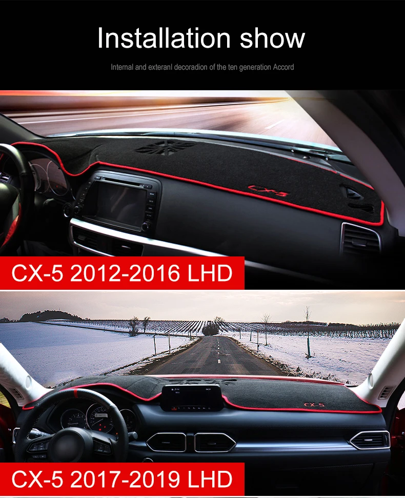 Для MAZDA CX-5 CX5 2012- LHD чехол на приборную панель автомобиля коврики Избегайте светильник колодки анти-УФ чехол ковры аксессуары