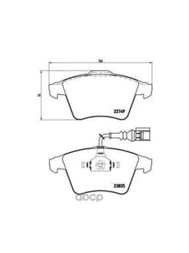 Колодки Тормозные Дисковые Передн Vw: Touareg(7la, 7l6, 7l7) 02-10 Brembo арт. P85090
