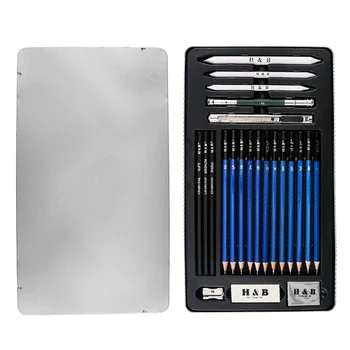 

23 Pcs in 1 Set Professional Sketch Drawing Pencil Set Art Kit Accessories with Storage Case for Artist Beginner Student