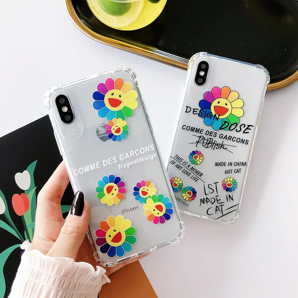 Мураками Такаши Подсолнух мультфильм чехол для телефона мягкий ТПУ iPhone 11 Pro Max 6 6s 7