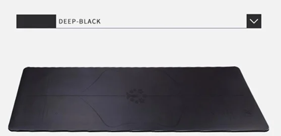 deep black Коврик для фитнеса, йоги, красочные позиции, линия из натурального каучука, нескользящий, стабильный, для спортзала, для дома, коврик для упражнений, название, на заказ - Цвет: deep black