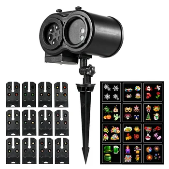 

Christmas Decorative Projector Lights with 12 Dynamic Animation Slides Party Decorative Lighting for Holiday Home Yard Garden