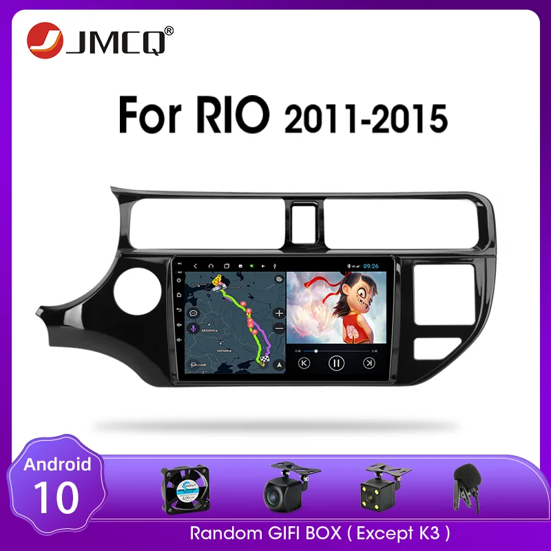 Автомагнитола JMCQ мультимедийный видеоплеер на Android 9 0 для KIA K3 RIO 2011-2015 2DIN 2 + 32 ГБ