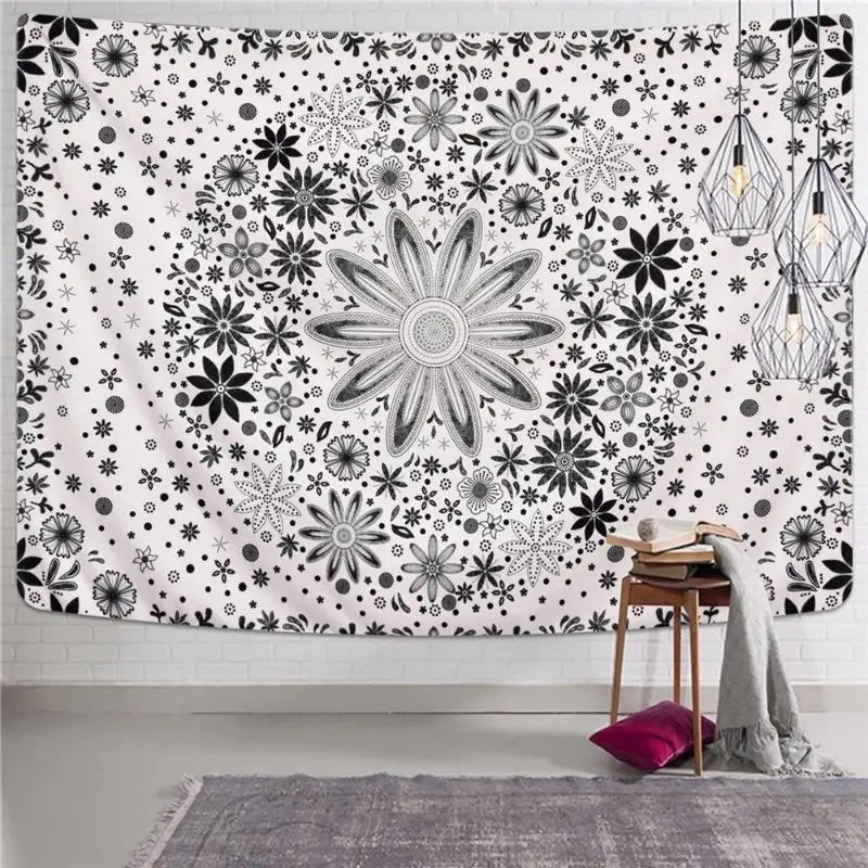 

Portable Bohemia Mandala Tapestry Simple Texture and Retro Appearance Durable Polyester Tablecloths Picnic Mats Home Decor