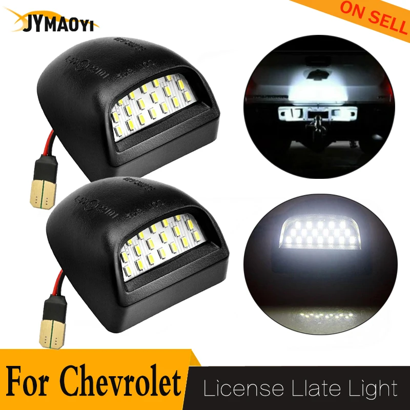 

2pcs LED license plate lamp number plate light Luces car lighting for Chevrolet Chevy Silverado 1500 2500 1500HD Suburban Tahoe