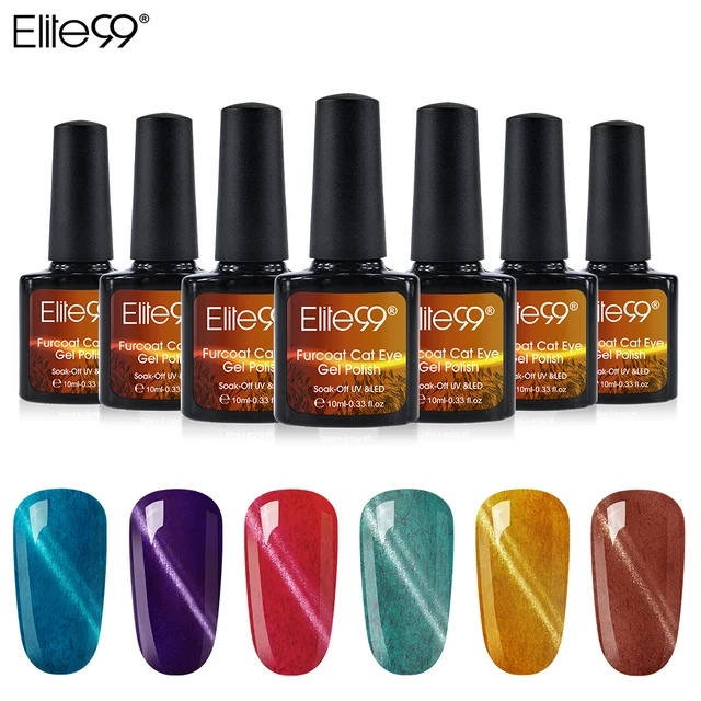 Elite99 10ml Furcoat Cat Eye Gel Polnischen Gold Linie Katze Auge Vernis Semi Permanent Gel Nagellack Tränken Weg nail art Gel Lack