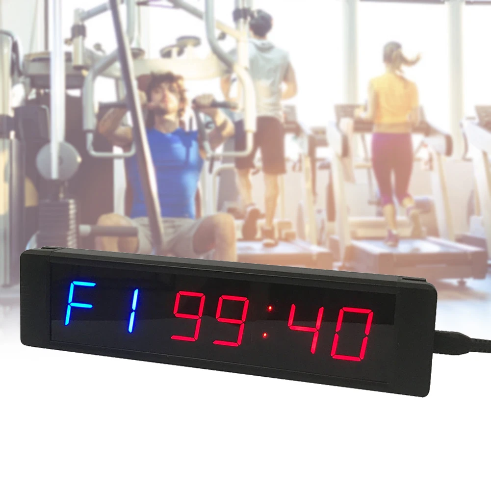 

Gym LCD Displays Countdown Square Electronic Timer Tools Aluminum Remote Control Digital Clock Multifunction Portable Sports
