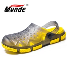 Новинка; брендовые летние мужские сандалии; нескользящая водонепроницаемая обувь; мужская пляжная повседневная обувь; модные легкие шлепанцы; недорогие мужские сандалии