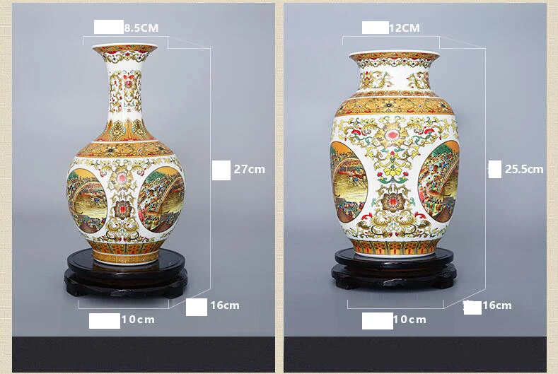 Китайский Цзиндэчжэнь керамика Qingming Shanghetu ваза Статуэтка домашняя гостиная мебель украшения ремесла офисный стол аксессуары