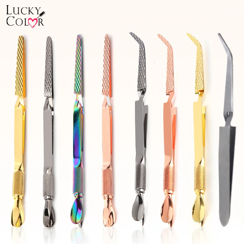 Nail Action нержавеющая сталь tweezers Cross Nail стильная клипса инструменты для маникюра формирующий Пинцет акриловый УФ гель кривая фиксированная Щепка