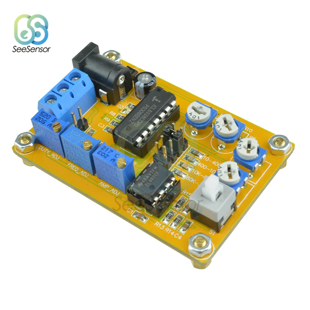 ICL8038 генератор сигналов Модуль синусоидальный треугольник квадратная волна 8038 модуль DC 12V 24V 10 HZ-300 kHz