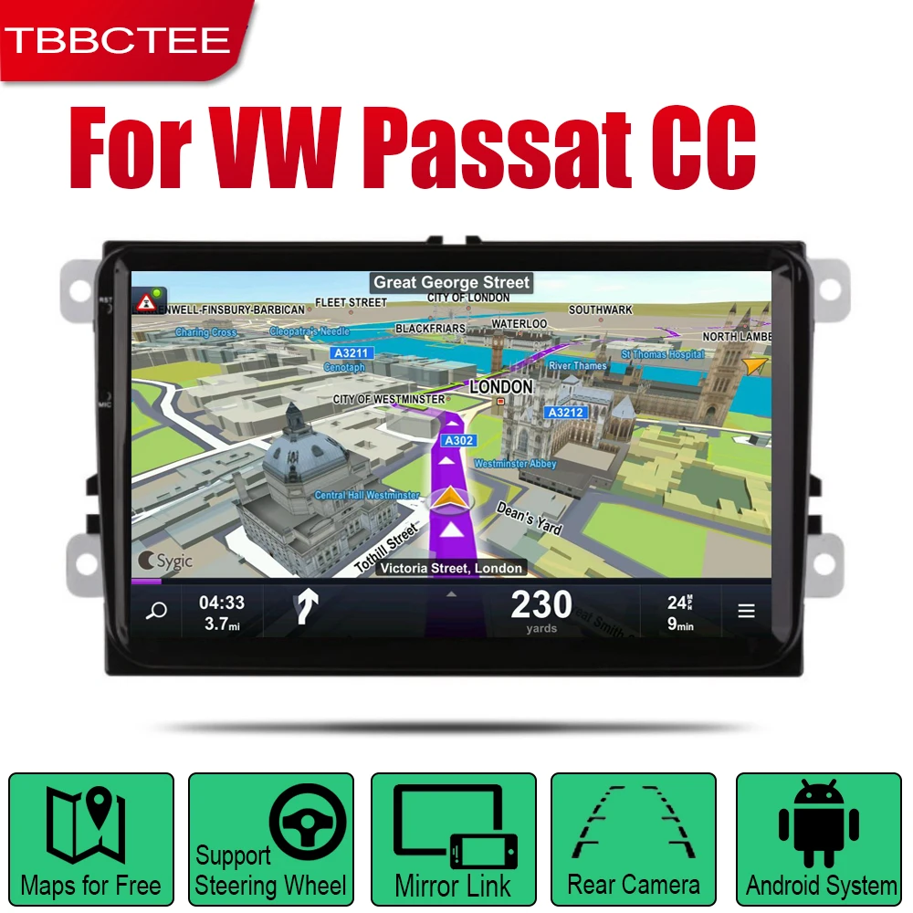 TBBCTEE Авто Радио 2 Din Android Автомобильный плеер для Volkswagen VW Passat CC 2008~ gps Навигация BT Wifi карта мультимедийная система