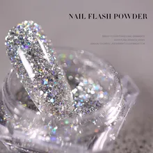 1 коробка блестящие Платиновые Блестки для ногтей Лазерная Фольга для маникюра смешанные Блестки для ногтей блестки пудра для ногтей Советы украшения