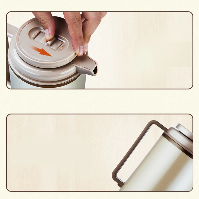 1.7L Vacuum Glass Liner Flask Kettle Large Household Office School Hot Water Insulated Bottle Coffee Thermos Outdoor Thermal Jug